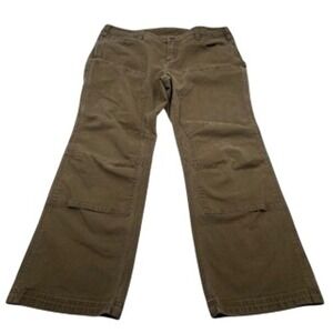 Duluth‎ Trading Brown Canvas Work Pants Womens 14x29 Straight Leg Utility Cargo